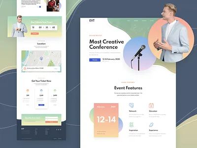 Event Responsive Landing Page conference event figma landing page responsive sketch template ui ux xd