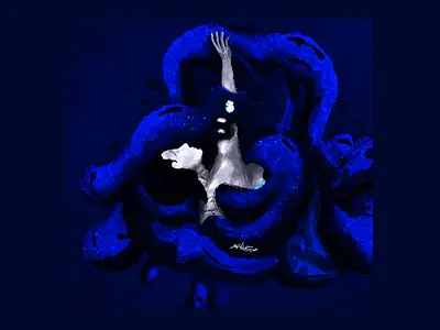 Blue Sadness anxiety blue death depressed depression eaten mental monster sad sadness swallow