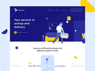 E-commerce Delivery Service Landing Page Concept branding daily ui challenge delivery app delivery service ecommerce ecommerce design ecommerce shop illustration landingpage landingpagedesign logo product design ui ui design user interface user interface design ux vector vector illustration website design