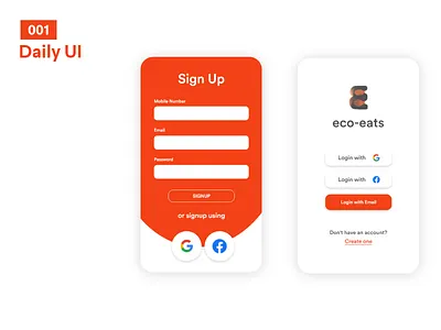 Daily UI Challenge app dailyui dailyui 001 ui ux