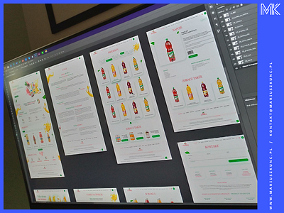 Producent soków / webdesign branding design layout mariuszkunc photoshop typography ui uidesign web webdesign website