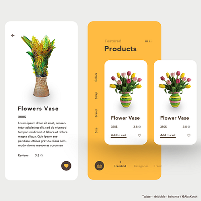 UI design - Flowers app android animation app codepen design flowers flowers dubai illustration ios login sign in ui uiux ux