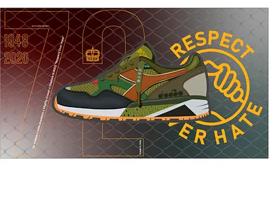 Diadora N9002 branding design green illustration logo photoshop ui vector