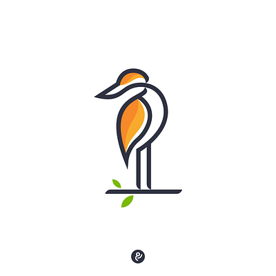 stork animal logo branding design endr icon illustration logo monoline simple logo vector