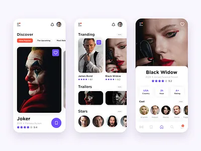 Movie Explorer - Mobile App app app design cinema mobile app mobile app design mobile application mobile ui movie movie app ui ux