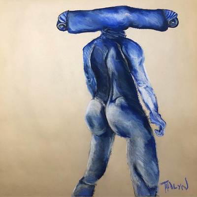 Sink or Swim art charcoal colored charcoal drawing illustration life drawing pastels