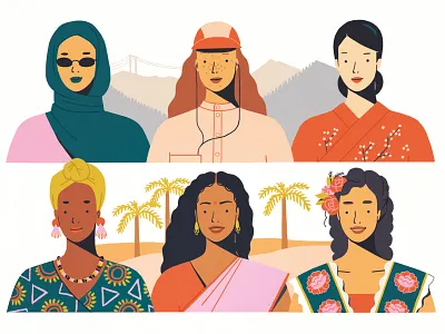 International Women's Day 2020 character illustration characterdesign digital art females girl illustration ipadpro outline procreate women