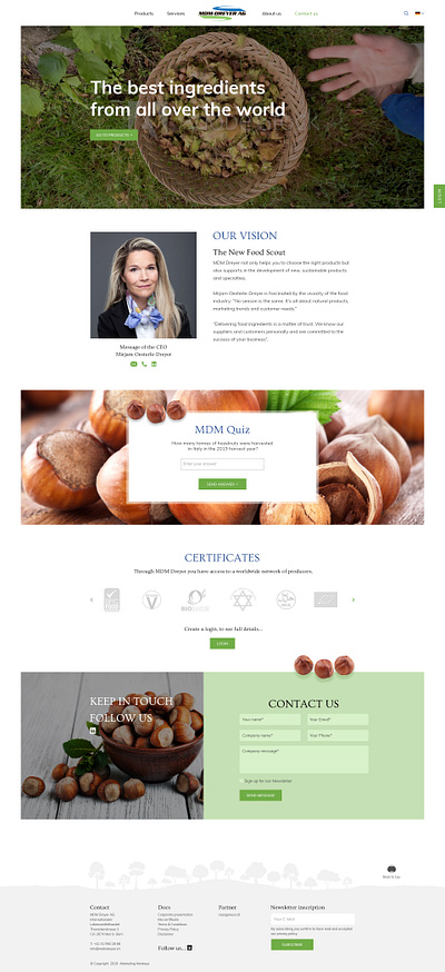 Webdesign | Food importer website corporate website webdesign
