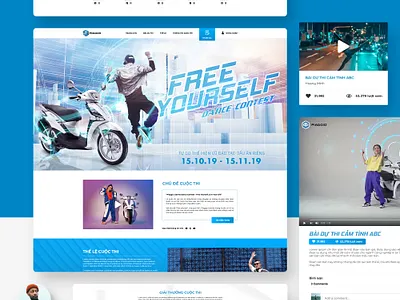 Piaggio Liberty Dance Contest branding design free freebies graphic ui visual web website