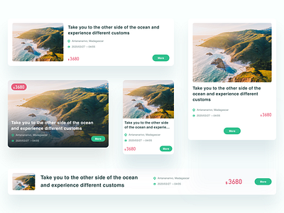 Adaptive module of tourism project design interface ui ux