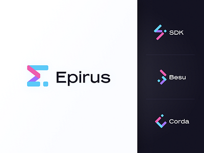 Logo system besu bitcoin blockchain corda crypto cryptocurrency design epirus ethereum geometric logo logos sdk sybols system tokens typography