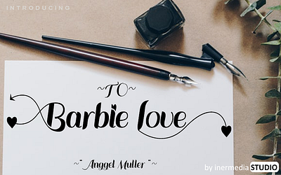 Barbie Love branding caligraphy font font illustration modern font script swash typogaphy vector vintage wedding invitation