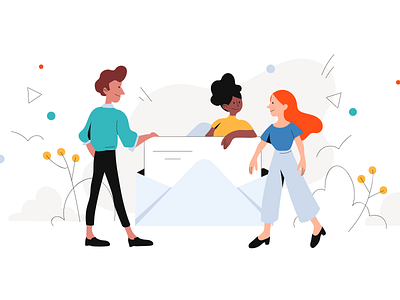 Invite a friend! clean communication flat illustration people people illustration vector