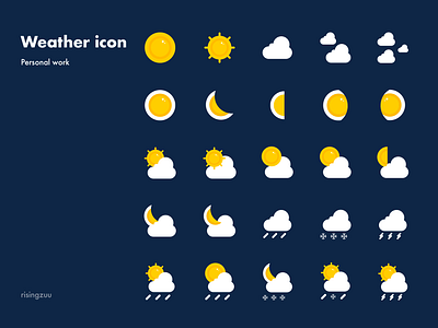 weather icon set blue branding dailyui design drawing graphic icon icon set iconset illust illustration mobile ui ui ux vector weather weather app weather forecast weather icon