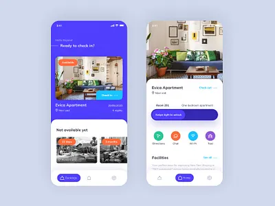 Cozzy - Smart Hotel App app design blue moye moyedesign orange slider ui ui design ux uxdesign uxui