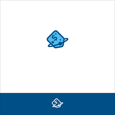 Planet Price design flat icon logo orbit planet price vector