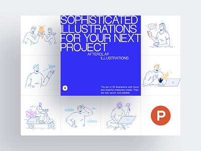 Afterclap Illustrations on Product Hunt 404 application craftwork illustration illustrations illustrations／ui svg vector walkthrough web web page website