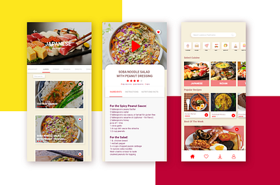 Recipe App UI cookbook dailyui food app recipe app recipe book ui ui design ux