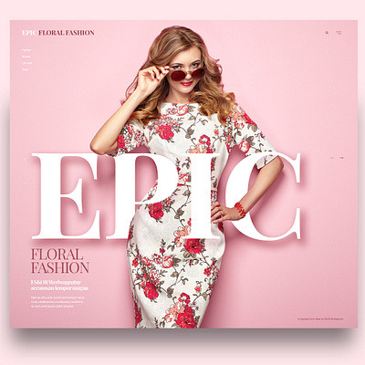 Floral Fashion Landingpage epic fashion fashionwebsite floral landingpage screendesign typeart typo ui uiux ux ux design webart webdesign