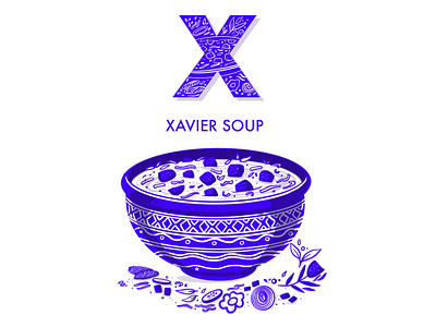 XAVIER SOUP 36daysoftype animation app artwork branding calligraphy design design app flat font food and drink food app icon illustration illustrator mobile motion graphics product design typography vector