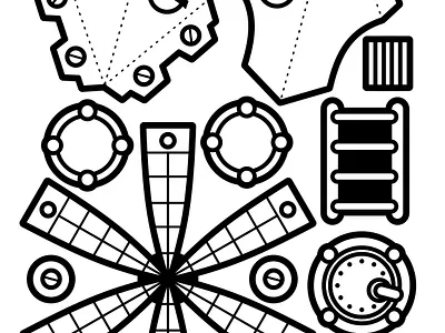 2D RollMonster Rocket 2dgameartguru activity colouring illustration kids papercraft vector