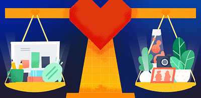 Don’t give up on work-life balance articles atlassian blog branding design illustration worklife balance