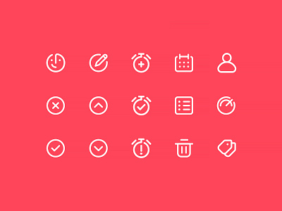 Custom Icon Set Sneak Peek adobe illustrator app crafted custom custom icon design custom icons icon icon design icon set iconography icons icons pack iconset illustrator line icons linear icons red ui ux web