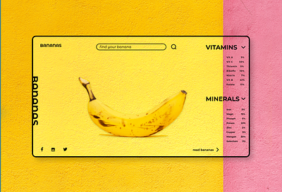 Website Babanas banana challenge daily dailyui design food fruit landing page design nutrition ui web webdesign website website design yellow