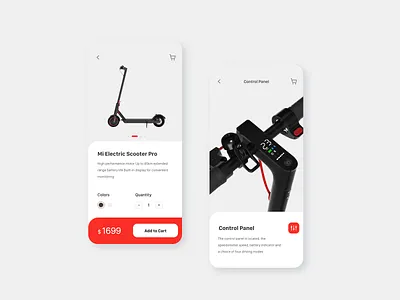 Mi Electric scooter app app design application ui design ui user experience user interface ux web website