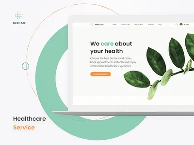 Healthcare Service Homepage appointment appointment booking care clinic design doctor doctor app health healthcare homepage landing page medical medical care medical design medicine minimalistic ui web website
