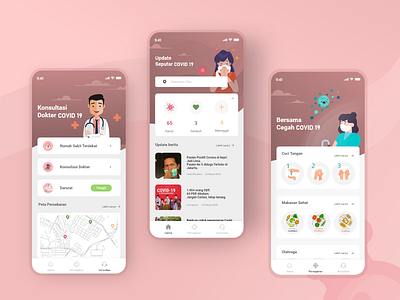 Covid-19 Mobile UI design clean ui coronavirus covid19 covidapps mobileapps mobileinterface simpleui uimobile