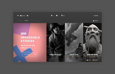 A PlayStation 5 UI Concept - #3 - PS Store gaming store playstation store ps5 ui redesign