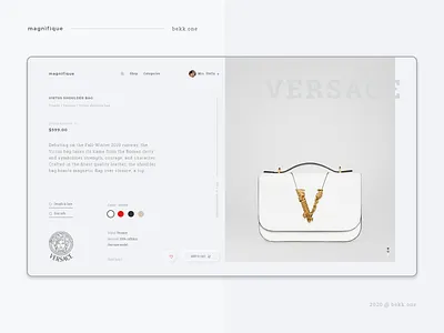 Magnifique — Website concept design e commerce minimal product page ui web website