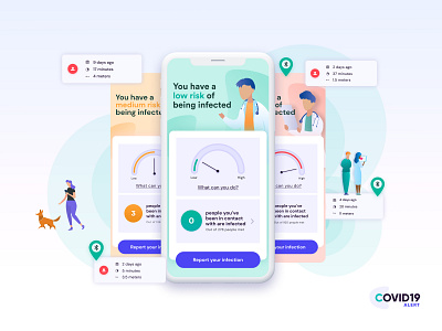 COVID-19 App mockup