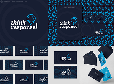 Think Response - Brand Identity Design best blue business card consulting corporate design dribbble envelope firm identity logo media minimal mockup modern response social think а4 paper