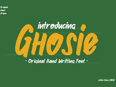 [FREE FONT] Ghosie - Hand Writting Font design font font bundle font design fonts hand drawn hand lettering hand writting font lettering logo font typeface typography