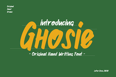 [FREE FONT] Ghosie - Hand Writting Font design font font bundle font design fonts hand drawn hand lettering hand writting font lettering logo font typeface typography