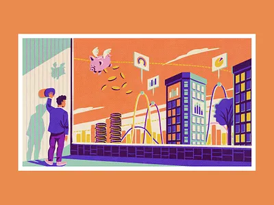 Econocom - Economy banner banner design economy google illustration illustrator minimalist slide vector illustration