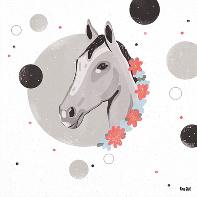 horse animal art artwork digital horse illustration illustration digital ipadpro procreate procreate illustration