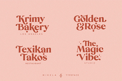Mikela - Three Gorgeous Typefaces art deco bold fonts colorful cool fonts design fashion font font font design font family fonts fonts collection lettering logo fonts luxury retro fonts roman fonts serif fonts typeface typography vintage fonts