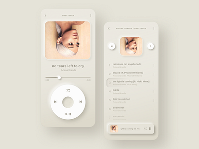 Music Player Concept app interface ipod music player neomorphism ui ui design uidesign ux