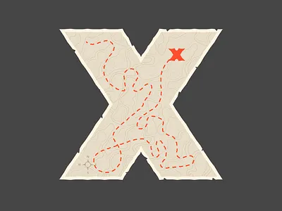 X - 36 Days of Type 36 days of type map pirate treasure treasure map x