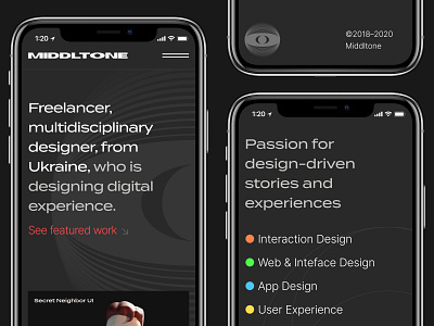 Middltone website mobile view. design logo middltone mobile mobile design mobile ui motion responsive ui ux web website