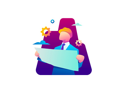 Engineering Future Illustration character characterdesign creative creative design design engineering flatcharacter flatdesign graphicdesign icon illustration ui