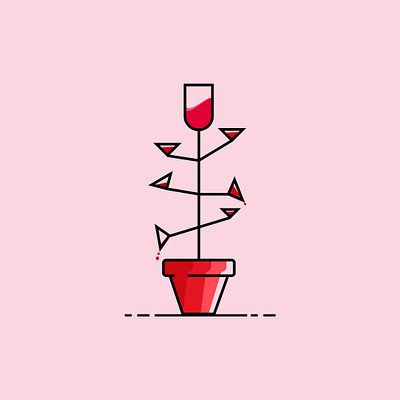 Wine Plant art creative creative design design designinspiration illustration inspiration simple logo vector wine wine glass