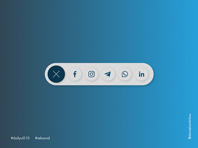 Daily UI #010 - Social Share (Rebound) 010 aveiro dailyui dailyui010 dailyuichallenge elvas freelancer graphic designer rebound share share button social social share social share button social sharing ui ux ui ux design ui design ui designer ui ux