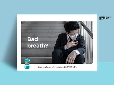 Listerine Bad Breath Speculative Ads #2 advertisement advertising art direction branding editorial design listerine minimal poster design