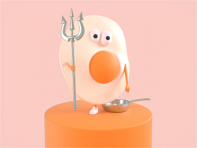 Bad Egg 3d 3d animation 3d art 3d artist 3d character branding c4d cinema4d egg food fun funny mbsjq modelling octane web