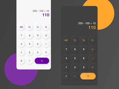 Daily UI #004 | Caculator app design dailyui ui uiux
