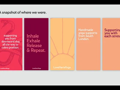 03 LoveHarte brand branding breath breathe color design illustration iphone logo mindfulness pilates social media design stories type typography ui vector yoga